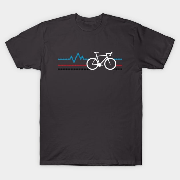 Bike Stripes Velodrome Cycling Art T-Shirt by USProudness